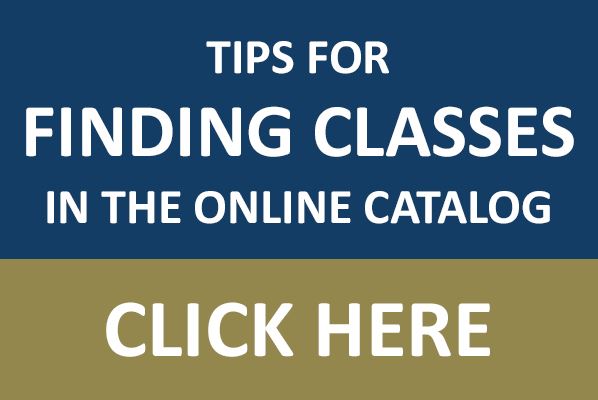 tips for finding classes in the Online catalog