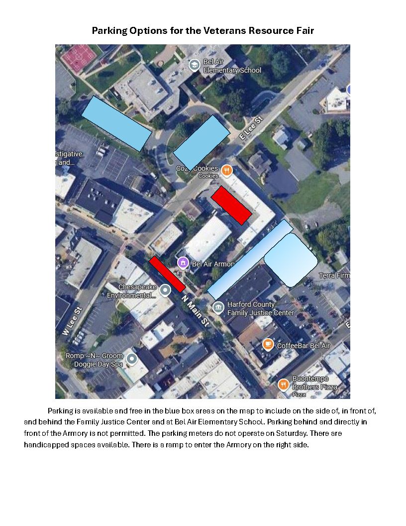 Parking Options for the Veterans Resource Fair