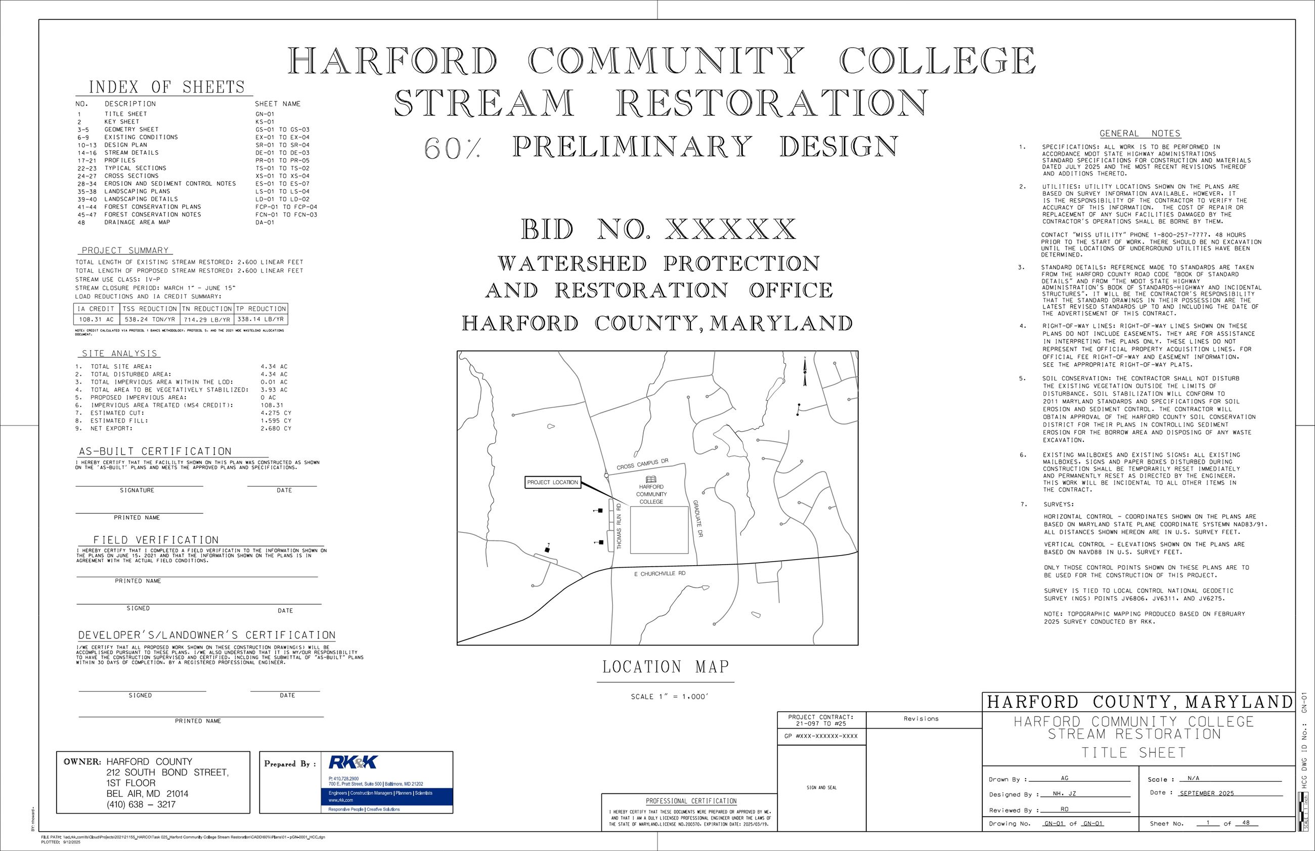Harford Community College 60 Design Plans